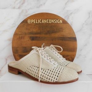 NWOB Schutz Dracena woven mules 39